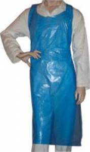 Wegwerpschort blauw 125x80 cm, dikte 20 mu